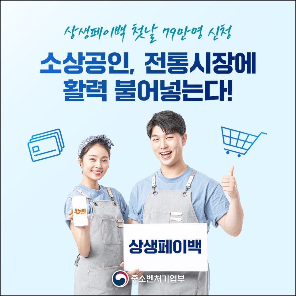 상생페이백 첫날 79만 명 신청, 소상공인·전통시장 활력 기대